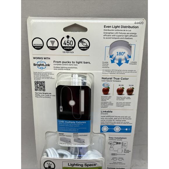 Jasco Enbrighten LED Puck Lights Under Counter White 3 Pack Dimmer. {106}. - Picture 5 of 11